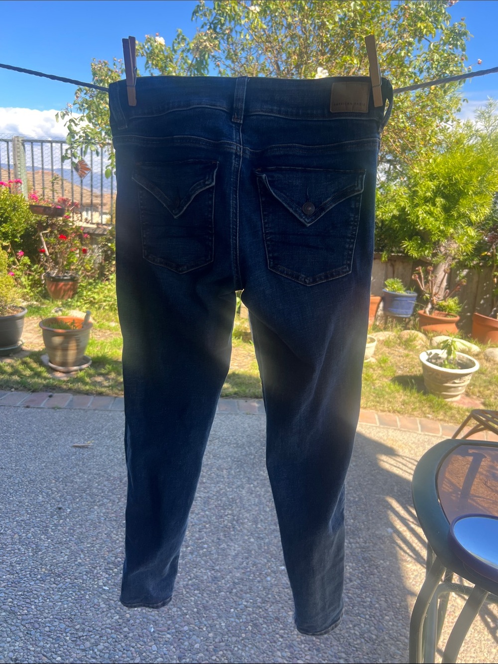 American Eagle Outfitters Slim Jeans in Dark Blue Wash